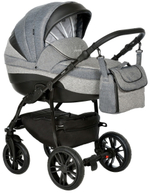 Детская коляска Indigo Indigo New 3 в 1 с автокреслом Avionaut Cosmo Beige In07 черный