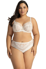 Трусики-бразилиана со средней линией талии Blossom (Размер: L) (Цвет: кремовый)