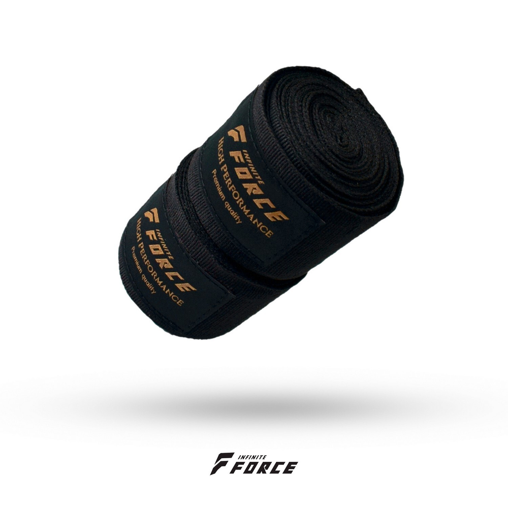 Бинты для бокса Infinite Force Premium Performance Black Gold 2 метра