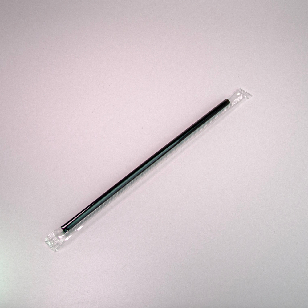 Трубочка прям 8х240 черн  AVIORA инд уп 250 шт/16