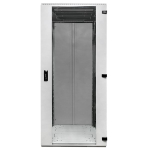 Шкаф напольный 19" TERACOM PRO 18U 600x600 мм двери стеклянная с замком-ручкой и металлическая серый