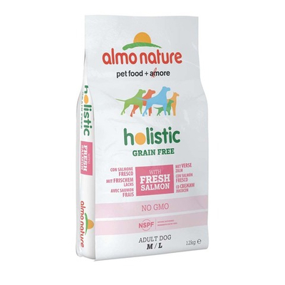Almo Nature Holistic Grain Free M-L Salmon - беззерновой корм для собак средних и крупных пород (лосось и картофель)