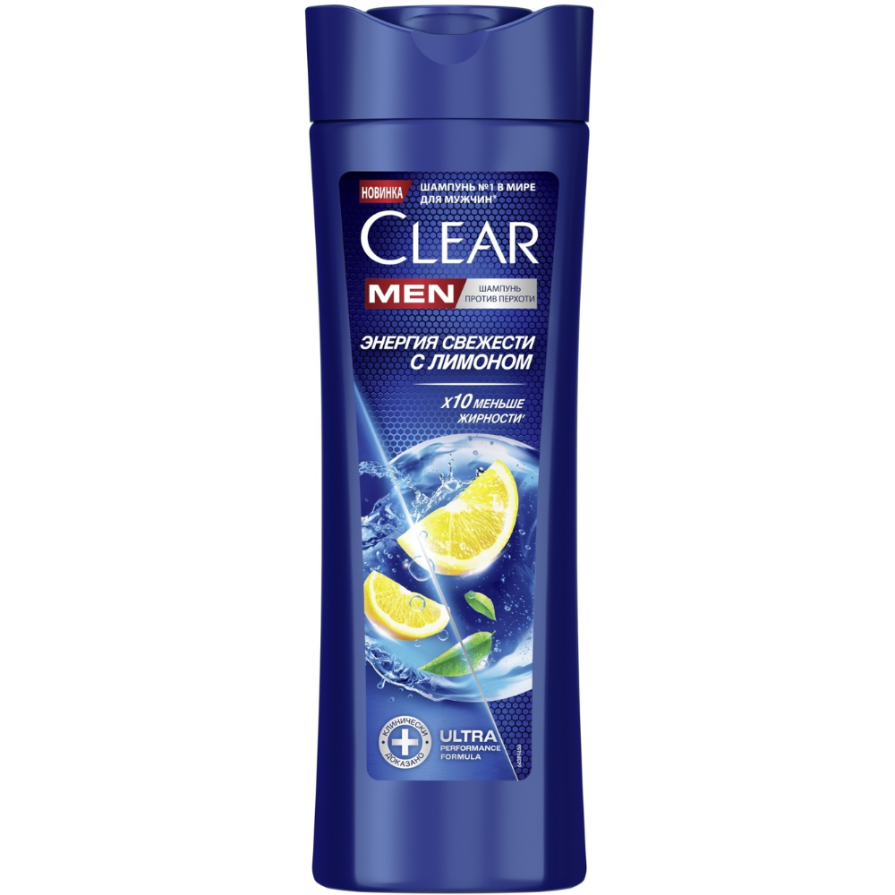 Шампунь Clear Men энергия свежести с лимоном 180 мл