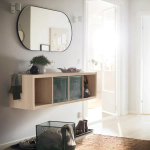 Стеллаж 4 ячейки - IKEA KALLAX, 42х147 см, под беленый дуб, КАЛЛАКС ИКЕА