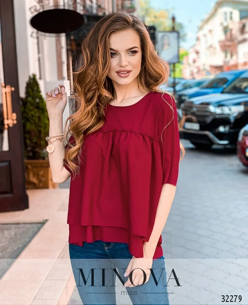 Блуза 1032-малиновый Minova