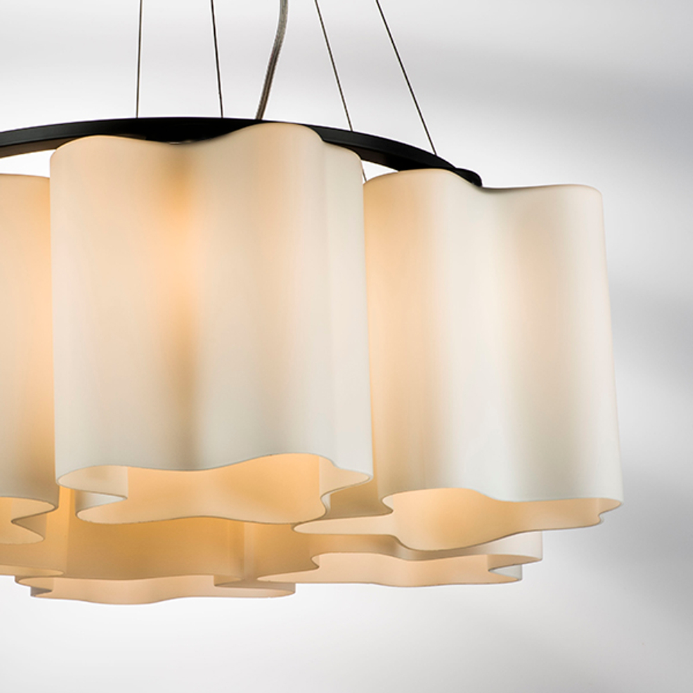 802167 Подвес NUBI 6х40W E27 ЧЕРНЫЙ МАТОВЫЙ/БЕЛЫЙ