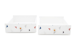 Ящики для кровати Бельмарко Stumpa Треугольники розовый синий