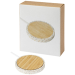 Бамбуковое беспроводное зарядное устройство Terrazzo мощностью 10 Вт