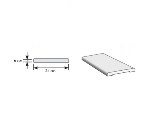 Наличник Прямоугольный МДФ 2150*58*6