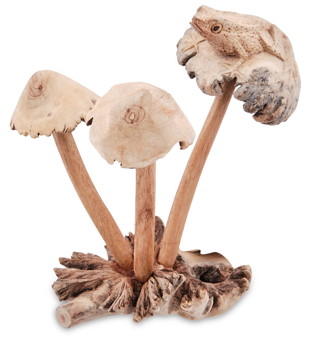 50-001 Статуэтка «Лягушка на грибе» 20 см