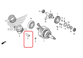 13111-KGH-903. PIN, PISTON. Honda