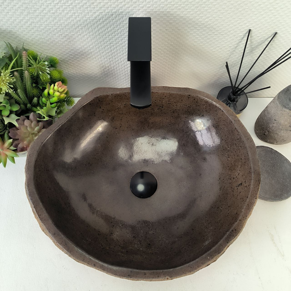 Раковина из речного камня RS-65222 48*41*15 0856