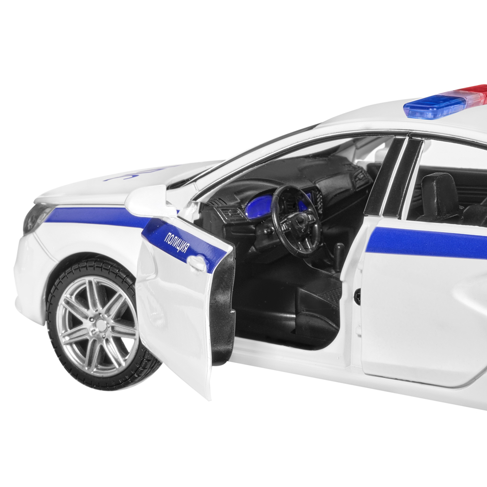 Модель  1:24 LADA VESTA "Полиция" седан, открываются 4 двери, капот, багажник, свет звук