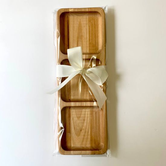 Менажница Доляна, 30×10×1,8 см, 3 секции, берёза