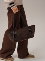 Замшевая сумка DBR 31340 темно-коричневый