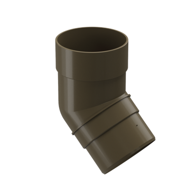 Колено 45 для водосточной трубы Premium, каштан