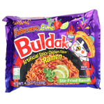 Buldak, Buldak®, жареный рамэн, пряная курица, хабанеро и лайм, 5 пакетиков по 135 г (4,76 унции)