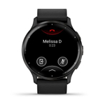 Смарт часы Garmin Venu 3 черные с серым безелем и кожаным ремешком