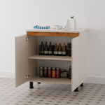 Кухонный модуль Виго с вставками из дуба, без столешницы