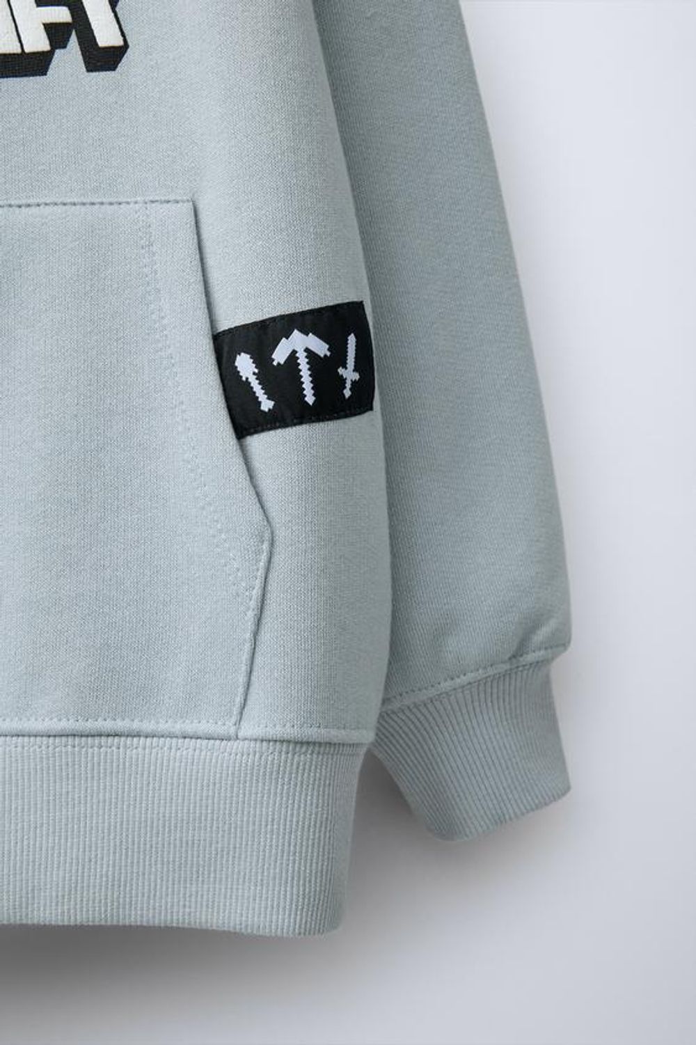 ZARA ХУДИ С ПРИНТОМ «МАЙНКРАФТ» © MOJANG AB.™, ЦВЕТ ЛЬДА