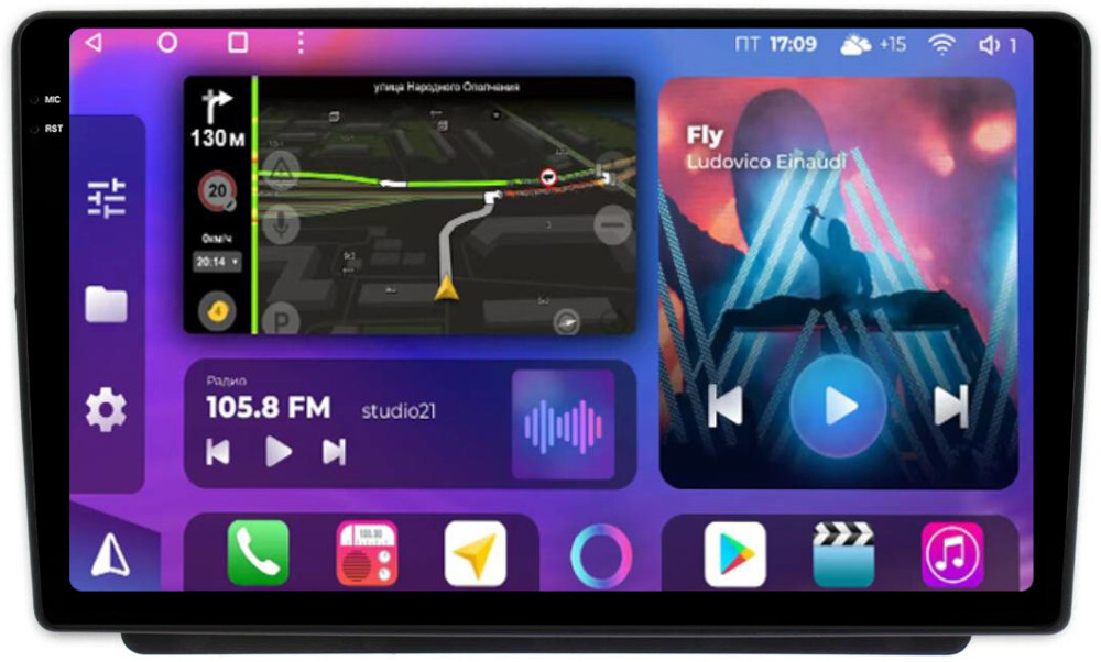 Магнитола для Land Rover Freelander 2003-2006 - FarCar BM9-2K-9618 монитор 9.5" 2K QLED на Android 14, TS10, 4+32Гб, CarPlay, 4G SIM-слот