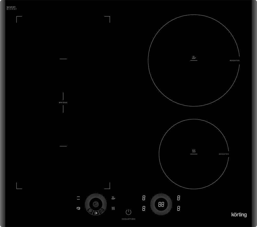 Индукционная варочная панель на 4 конфорки Korting HIB 64750 B Smart