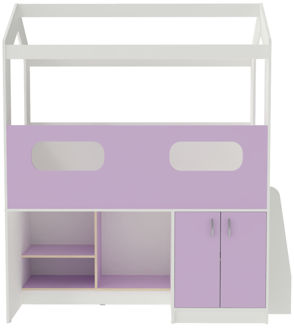 Кровать-чердак КарИВи ДС-12 Белый  Ирис