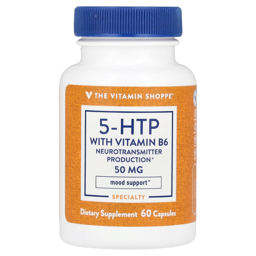 The Vitamin Shoppe, 5-HTP с витамином B6, 60 капсул