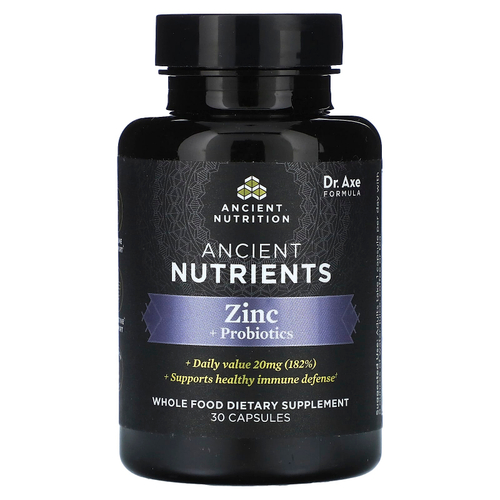 Ancient Nutrition, Цинк + пробиотики`` 30 капсул