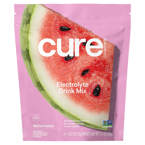 Cure Hydration, смесь электролитов для гидратации, арбуз, 14 пакетиков по 7,6 г (0,27 унции) каждый