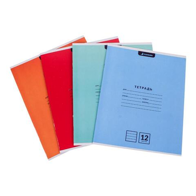 Тетрадь школьная "Classic" А5 12л лин 98% (Funguru) микс цветов (комплект 5 шт)