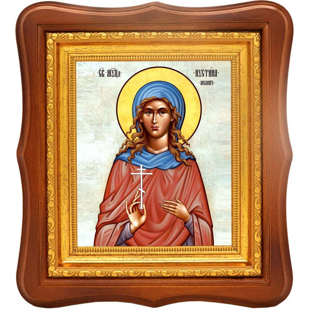 Иустина Меланич святая мученица. Икона на холсте.