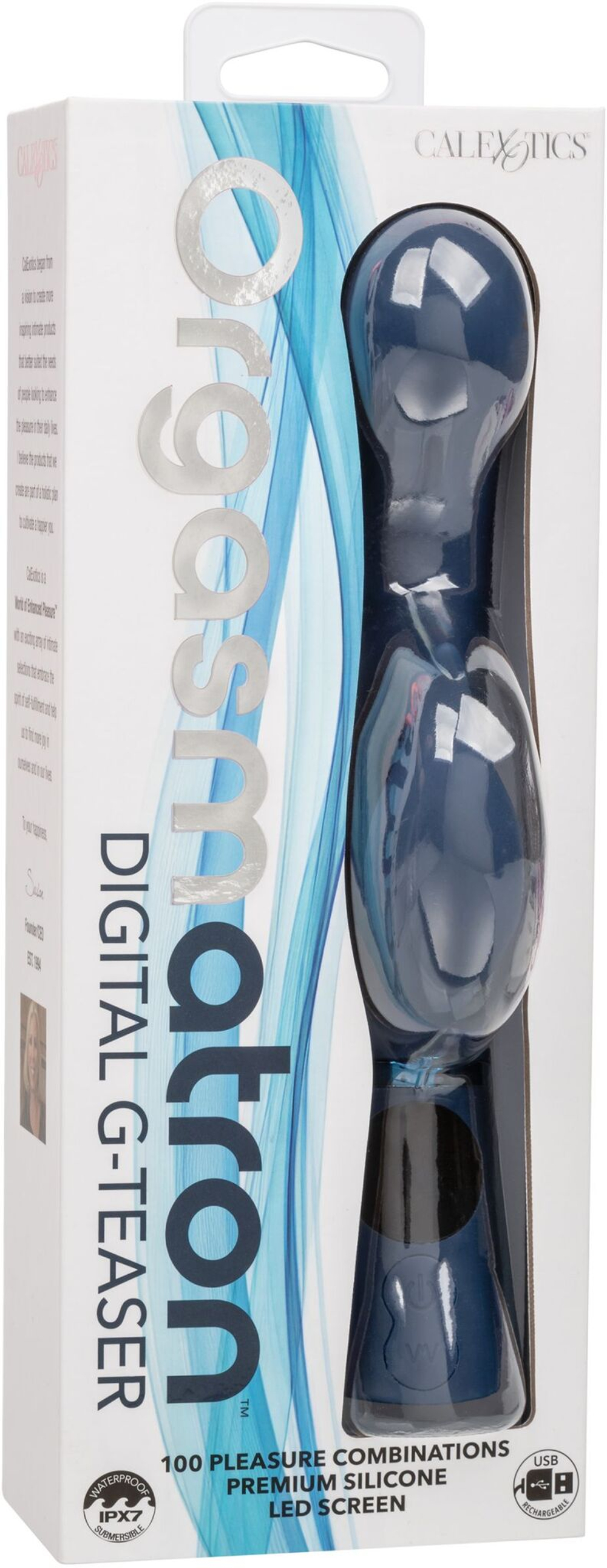 Синий вибратор-кролик Orgasmatron Digital G-Teaser - 22,2 см. (Цвет: синий)