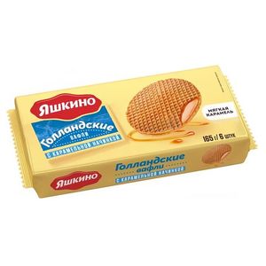 Вафли Яшкино Голландские с карамелью 165 гр/шт