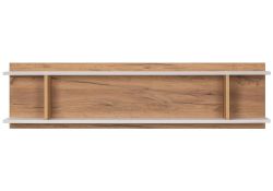 Полка Альба дуб золотой craft / белый премиум