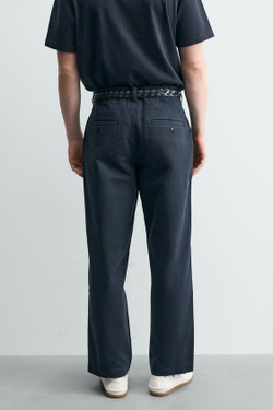 ZARA БРЮКИ ЧИНОС STRAIGHT FIT, МОРСКОЙ СИНИЙ