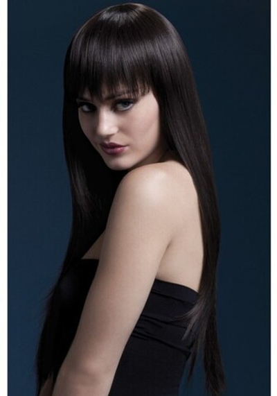Каштановый длинный парик "JESSICA" (66 см) (Цвет: коричневый)