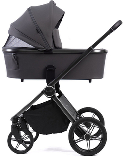 Детская коляска Peppy Monaco 3 в 1 с автокреслом Verona Black Antrazit (графитовый), рама серая