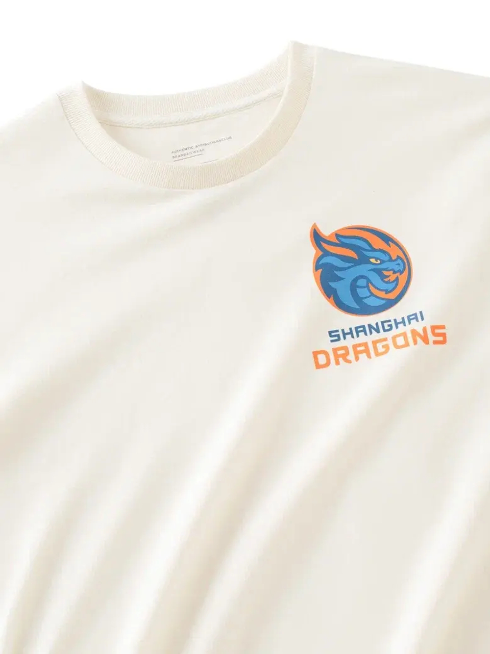 Футболка бежевая оверсайз ХК "Шанхайские Драконы" (ТМ Atributika&Club)