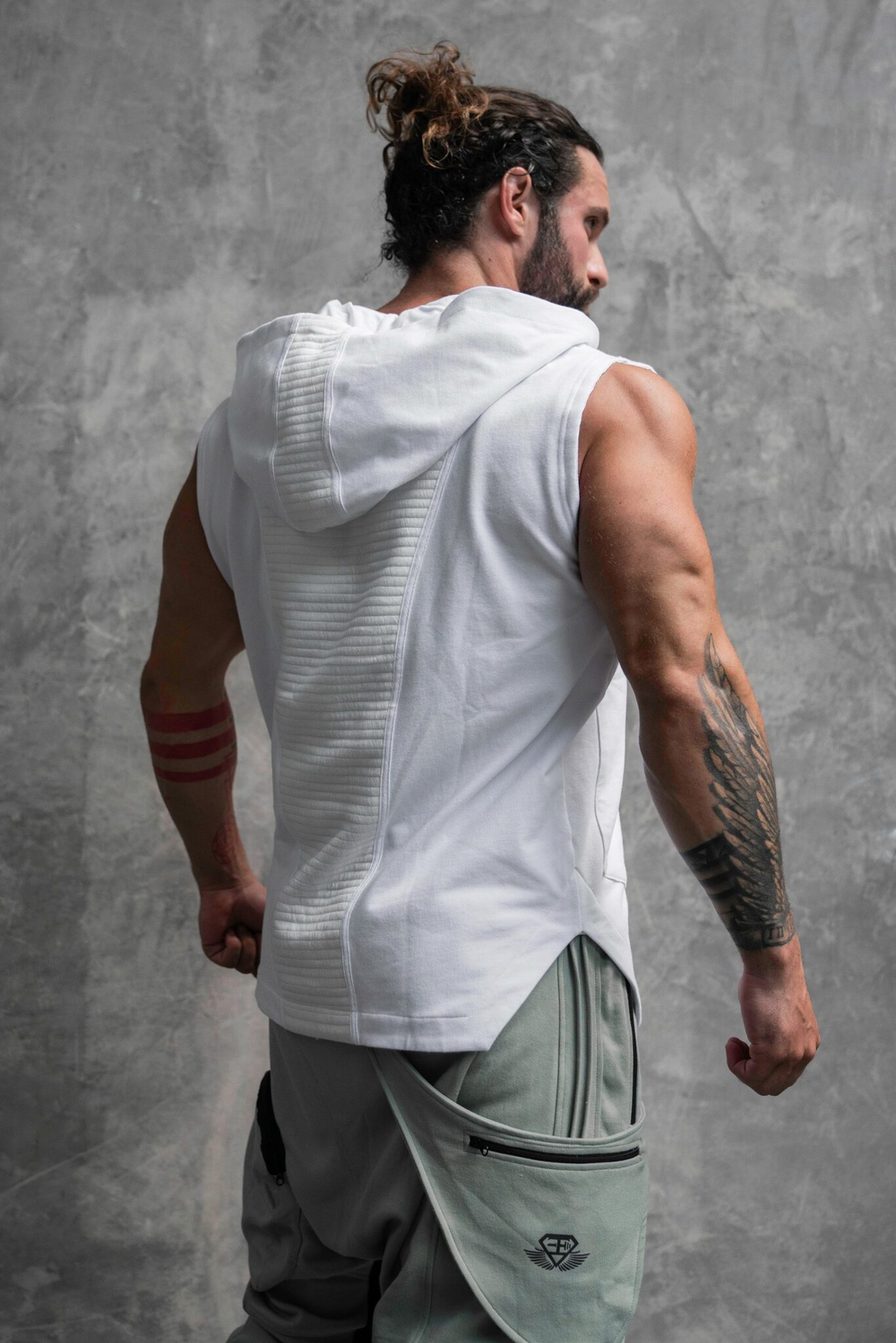 Безрукавка BODY ENGINEERS Atlantis Sleeveless Hoodie White