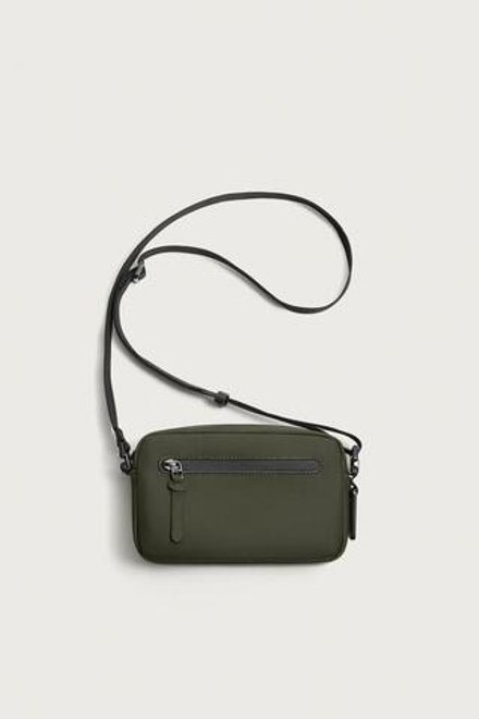 ZARA ПРОРЕЗИНЕННАЯ СУМКА, ЗЕЛЕНЫЙ ХАКИ