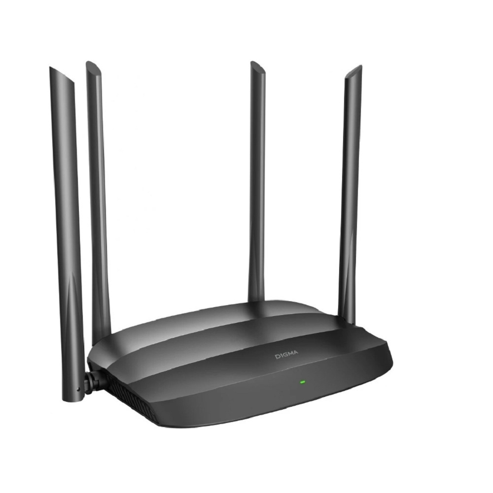 Digma DWR-AC1201 Роутер беспроводной AC1200 10/100BASE-TX черный