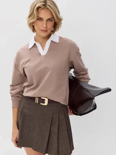 Джемпер с воротником поло