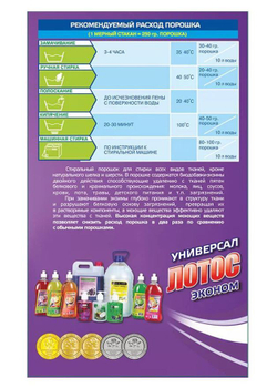Стиральный порошок Лотос универсальный. 450гр (24 шт.) 600638