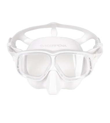 Маска для плавания Scorpena Apnea F1 белый силикон