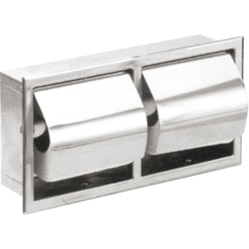 Держатель туалетной бумаги на 2 рулона встраиваемый нерж. сталь 05206.B глянцевый