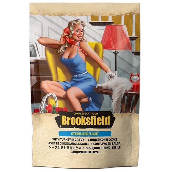 Brooksfield Влажный корм для кошек страдающих лишним весом и стерилизованных с индейкой в соусе Brooksfield Влажный корм для кошек страдающих лишним весом и стерилизованных с индейкой в соусе