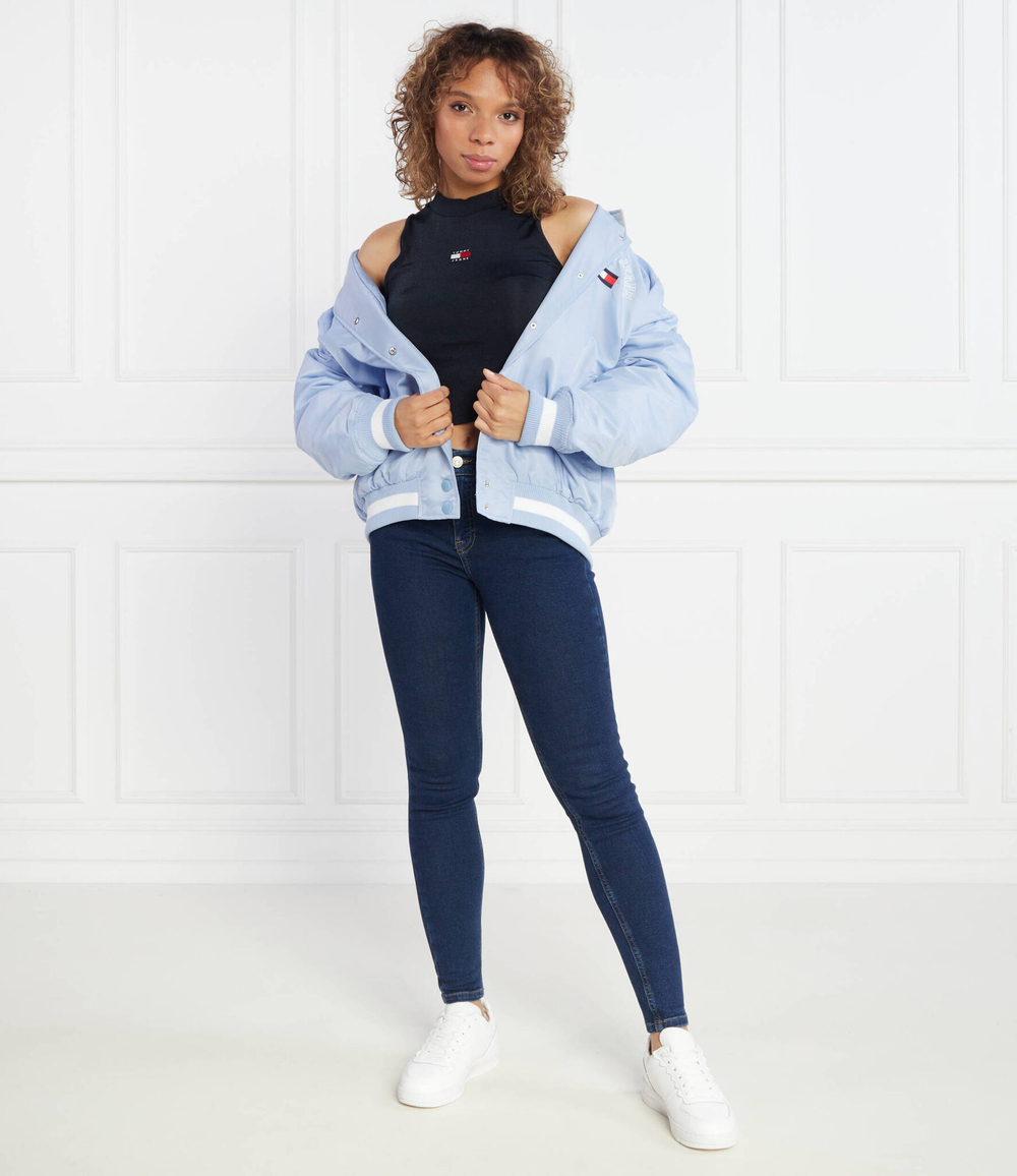 Топ BADGE HIGH NECK TANK Tommy Jeans - темно-синий(DW0DW16117)