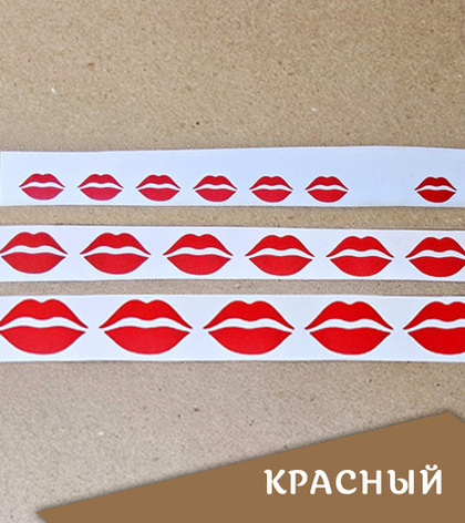 Наклейка "Губы", цвет красный