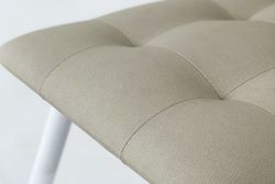 Стул Турин,светло-серый (экокожа) ноги белые